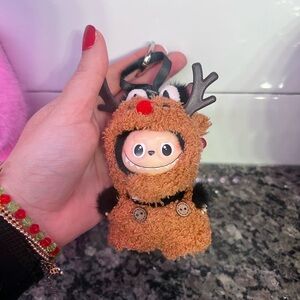 Charming Brown Reindeer Keychain lafufu